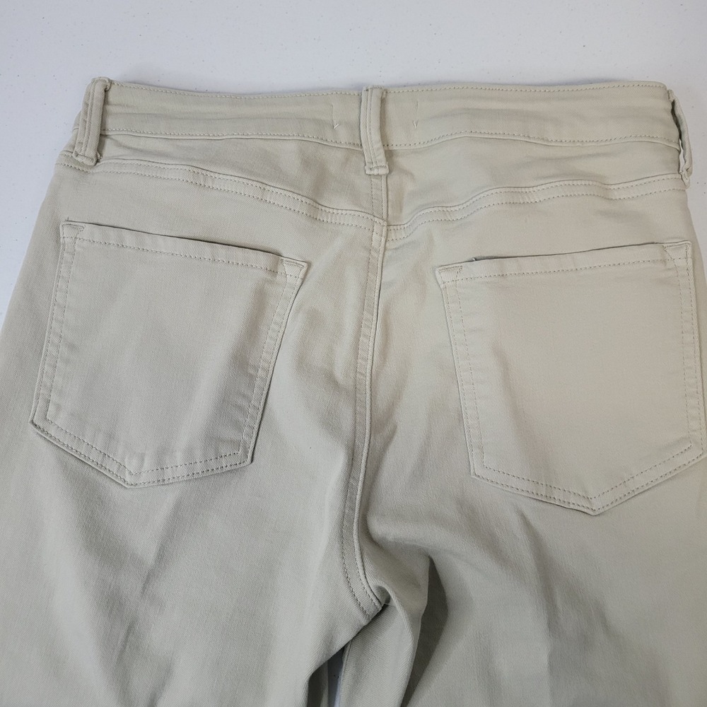JUSTUSA Womens Size 14 Khaki Tan‎ Flare Leg Raw Hem Denim Jeans JP180-PSY - Picture 5 of 11
